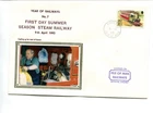 Isle of Man Railway cover, 1993, 1st day summer steam railway
