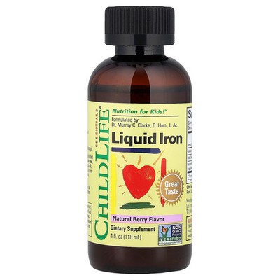 Liquid Iron, Natural Berry, 4 fl oz (118 ml)