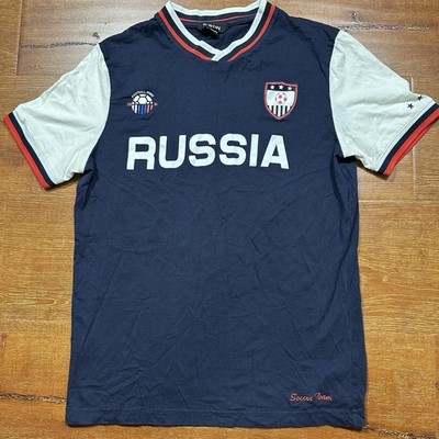 Russia National Soccer Team T Shirt Mens S Ringer Football 2016 World Rare