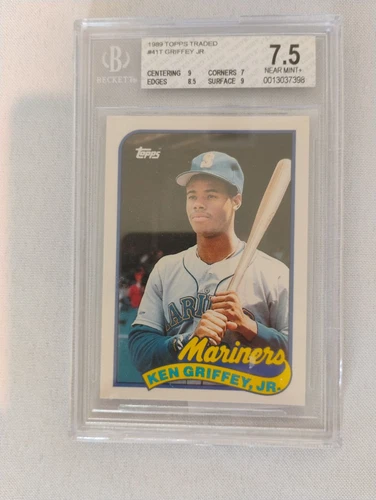 1989 TOPPS TRADED Baseball Rookie Card #41T Ken Griffey Jr. BGS Graded 7.5