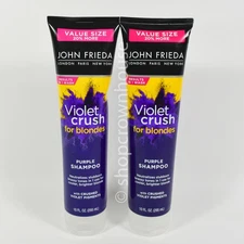 2 John Frieda VIOLET CRUSH for Blondes Purple SHAMPOO 10 oz