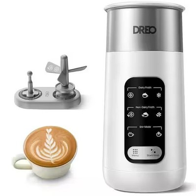 9 oz Stainless Steel 8-in-1 Milk Frother Barista Maker Electric White NEW