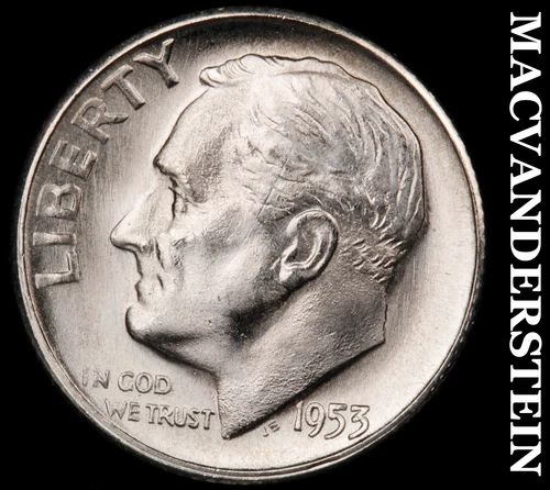 1955-S Silver Roosevelt Dime - Choice Gem Brilliant Unc  Lustrous  #i1002