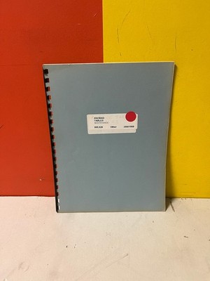 ANORAD 000,928 928 Tables Maintenance Manual
