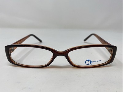 Modern Optical BARB BROWN 54-16-140 Plastic Full Rim Eyeglasses Frame UU27