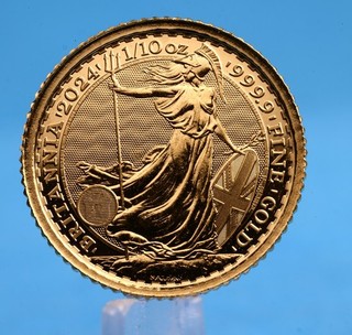 Goldmünze Britannia 2024 Großbritannien 1/10 999.9 Oz Unze 10 Pounds unz.