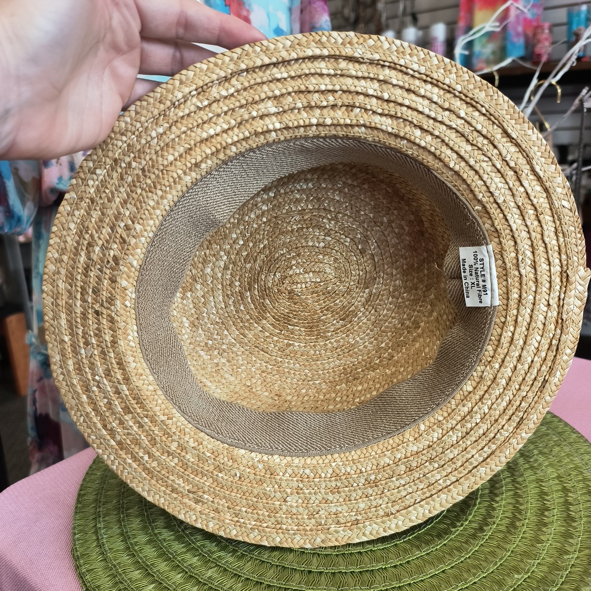 Boater Hat Natural Straw Hat View 3