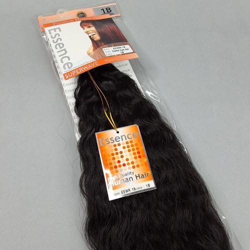 18" Super Bulk #1B Off Black Wet N Wavy Micro Flechten Echthaar Mischung - Bild 2 von 6