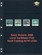 $3.25 Scott Value - 2000 ST VINCENT Fish Tropical Caribbean Sea CV MNH NH UMM