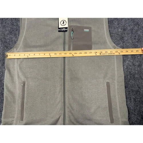 Live Forever Golf Mens 2XL Full Zip Fleece Vest Tan Khaki Mint Green LFG NWT image 5