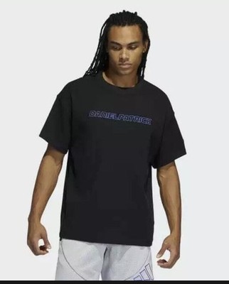 Adidas Herren schwarz Waffel Daniel Patrick Kurzarm Tee T-Shirt Größe Small