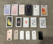 Lot of 6 Apple iPhones FOR PARTS ONLY  & 11 Empty Boxes