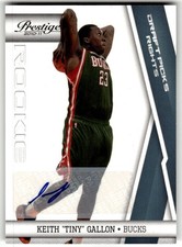 2010-11 Panini Prestige Keith Gallon Bonus Shots Signatures #/99 Rookie #197