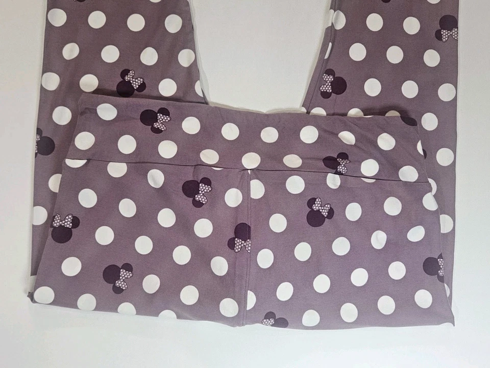 LuLaroe Disney Leggings Mujer 30 TC Púrpura Minnie Mouse Lunares Mantequilla Suave Foto 4 de 4