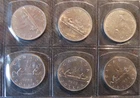 6 x Canada $1 One Dollar Voyageur Coins, 1969