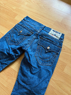 True Religion World Tour Herren Slim Jeans blau Denim W29/L29 Straight Leg