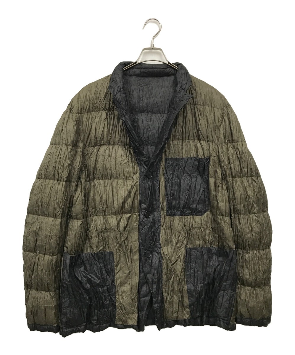 ISSEY MIYAKE MEN/ Reversible pleated down jacket, black