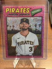 Topps Heritage Jared Jones Pirates #149 Chrome Pink Sparkle Refractor