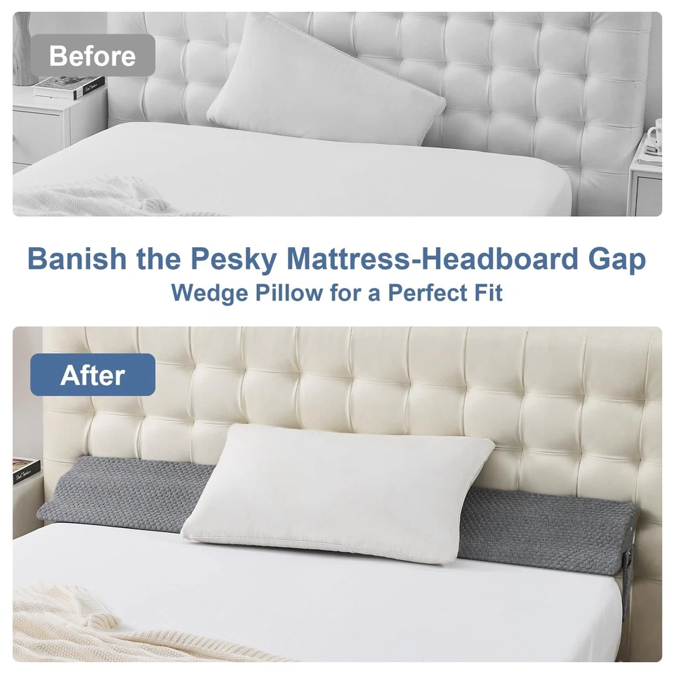 Almohada de cuña para cama tamaño queen Yojoker para cabecero hueco, almohada de cuña cabecero... Foto 4 de 4