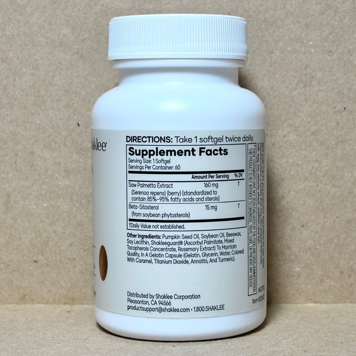 glutathione shaklee SHAKLEE Saw Palmetto Complex Dietary Supplement 60 Softgels