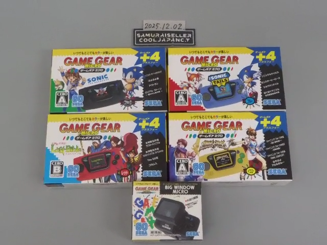 SEGA Game Gear Micro Console Big Window 4 Colors Complete Set 30th