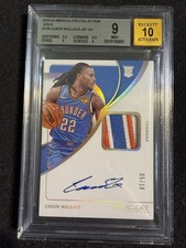 2023-2024 Immaculate Gold Cason Wallace ROOKIE PATCH AUTO /10 BGS 9 Non Higher
