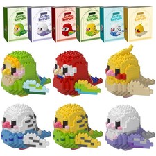 Parrots Micro Mini Building Block Sets Birthday Gift for Kids, Anim... Fast Ship