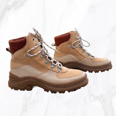 & Other Stories Chunky Platform Brown Suede Hiking Boots