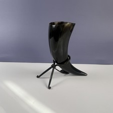 viking drinking horn with stand