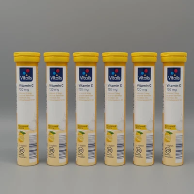 Vitamin C Brausetabletten 120mg 20 6x20 Stück Zitrone Vitalis Vitamin C
