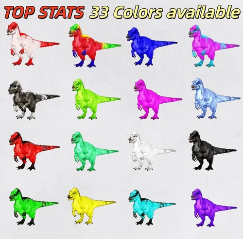 ARK Survival Ascended Yutyrannus TOP STATS Colors PVE PS5/XBOX/PC