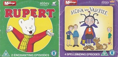 RUPERT & MONA THE VAMPIRE ( DAILY MIRROR Newspaper 2 DVD Set )