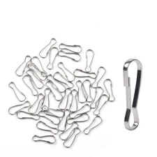 80 Pcs Stainless Steel Metal Spring Hooks Lanyard Snap Clip Hooks for Keychain