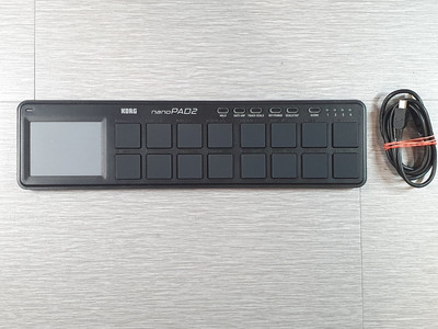 Korg NanoPad2 Slim-Line USB Drum MIDI Pad Controller Black tap tempo nano