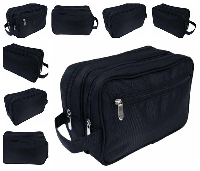 Luxury Mens Large Toiletries Wash Bag Travel Gym Cosmetic Shaving Case Black New Luxury Mens Large Toiletries Wash Bag Travel Gym Cosmetic Shaving Case Black New