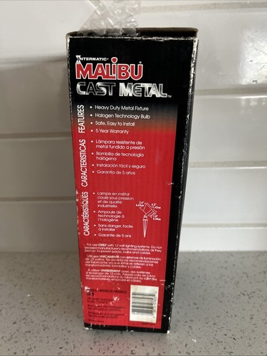 Malibu Landscape Outdoor Light Floodlight Cast Metal Black CL9 OPEN BOX - Picture 2 of 6