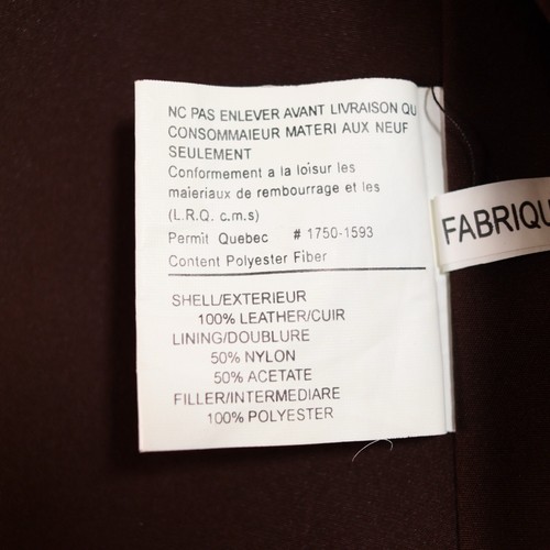 Leonardos Canada Coat XXL Brown Striped Leather Suede Vintage Chest 50" L38" - Picture 14 of 16
