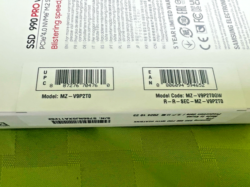Samsung 990 PRO 2TB M.2 NVMe Internal SSD with Heatsink Black MZ-V9P2T0CW SEALED - Picture 5 of 11