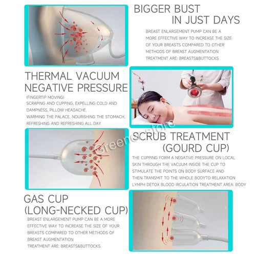 Vacuum Therapy Machine Breast Massager Enlargement Enhancer Butt Hip Lifting Pro - Picture 8 of 24