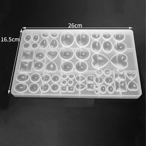Molde de resina de piedra varias formas flexible fácil desmoldeo reutilizable joyería molde E - Imagen 11 de 13