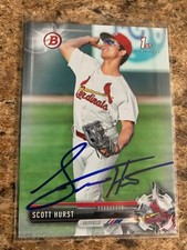Scott Hurst Signed 2017 Bowman Draft Auto St. Louis Cardinals BD-126