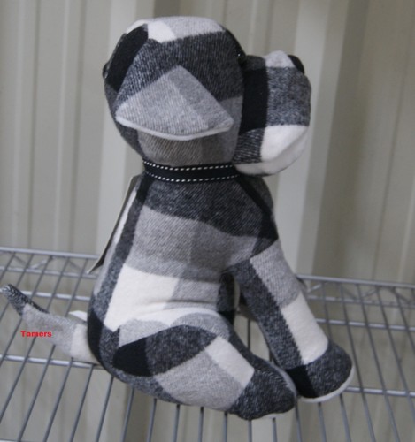 Schwerer Türstopper - 30 cm Tartan Style Hundetürstopper gelb rot terrakotta schwarz - Bild 6 von 10