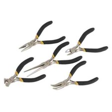 Sealey Mini Pliers Set 5pc Ni-Fe Finish Garage Workshop DIY