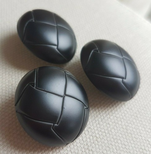 LEATHER LOOK ROUND BUTTONS – SHANK, 15 - 25MM, PLASTIC, RETRO, VINTAGE, CHIC UK - Picture 13 of 15