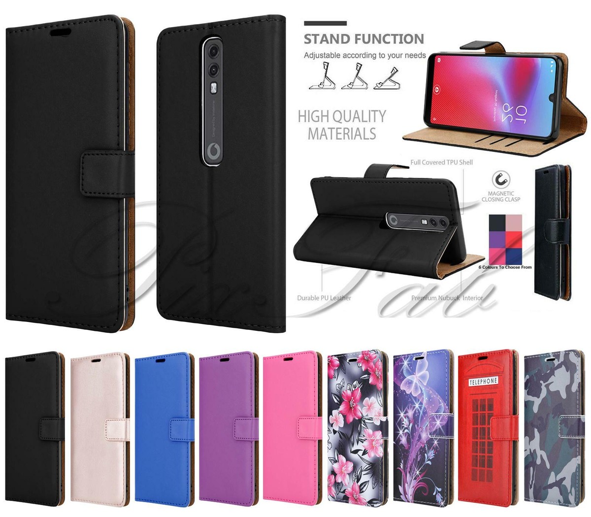 Cover per Xiaomi Redmi Note 12 4G, flip a portafoglio in pelle, magnetica, in silicone TPU, antiurto, con supporto a tasca cover, antiurto, per Redmi Note 12, colore: Nero