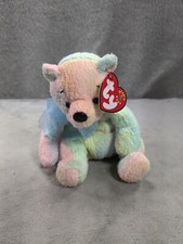 Ty Mellow Beanie Babies Bear Tie Dye Hang Tag 8  