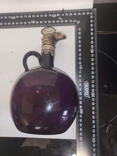 Early George III 18th century amethyst flagon with Original Mo pearl rum stopper - Picture 10 of 22