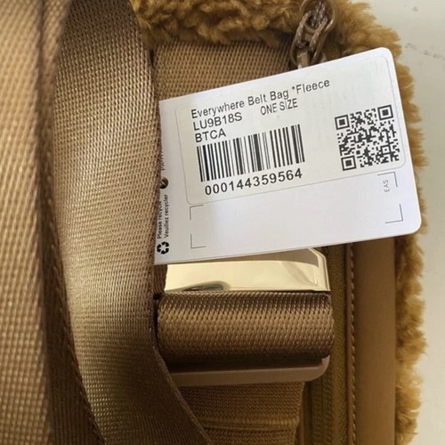 Bolso Cinturón Lululemon Everywhere Polar Caramelo Quemado Sherpa Talla Única NUEVO CON ETIQUETAS AUTÉNTICO - Imagen 5 de 5
