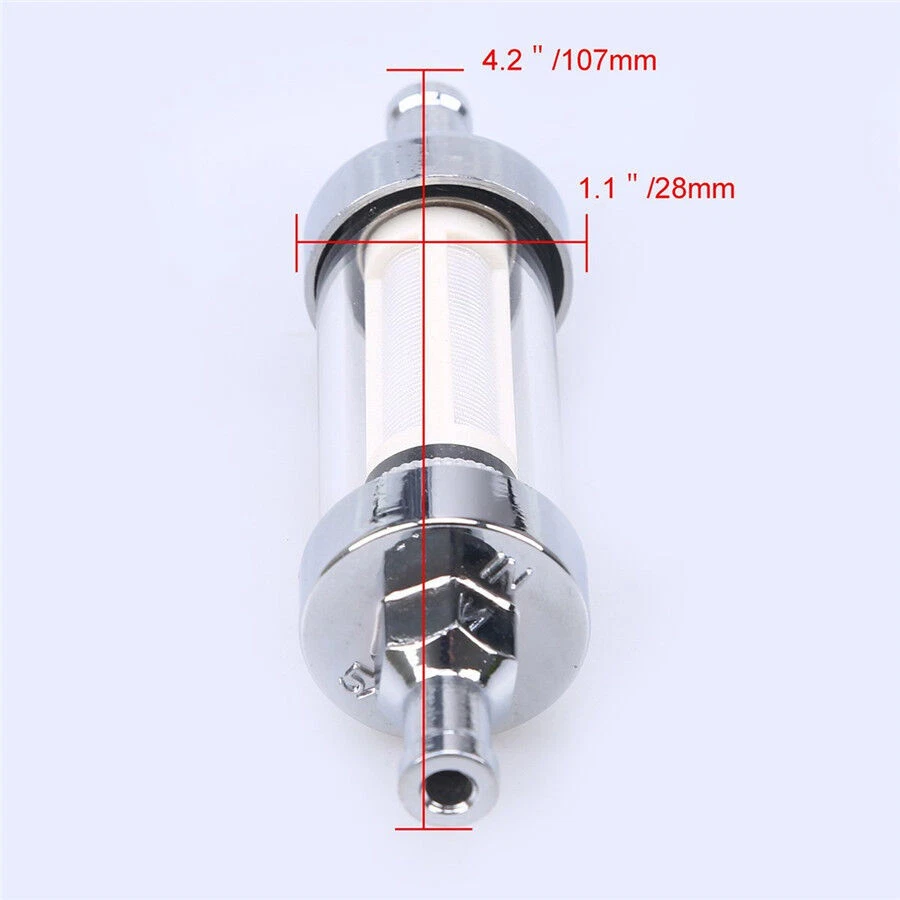 Filtro de combustible de 8 mm 5/16"" para motocicleta filtro de gas gasolina diésel tubo en línea 1 pieza Foto 4 de 4