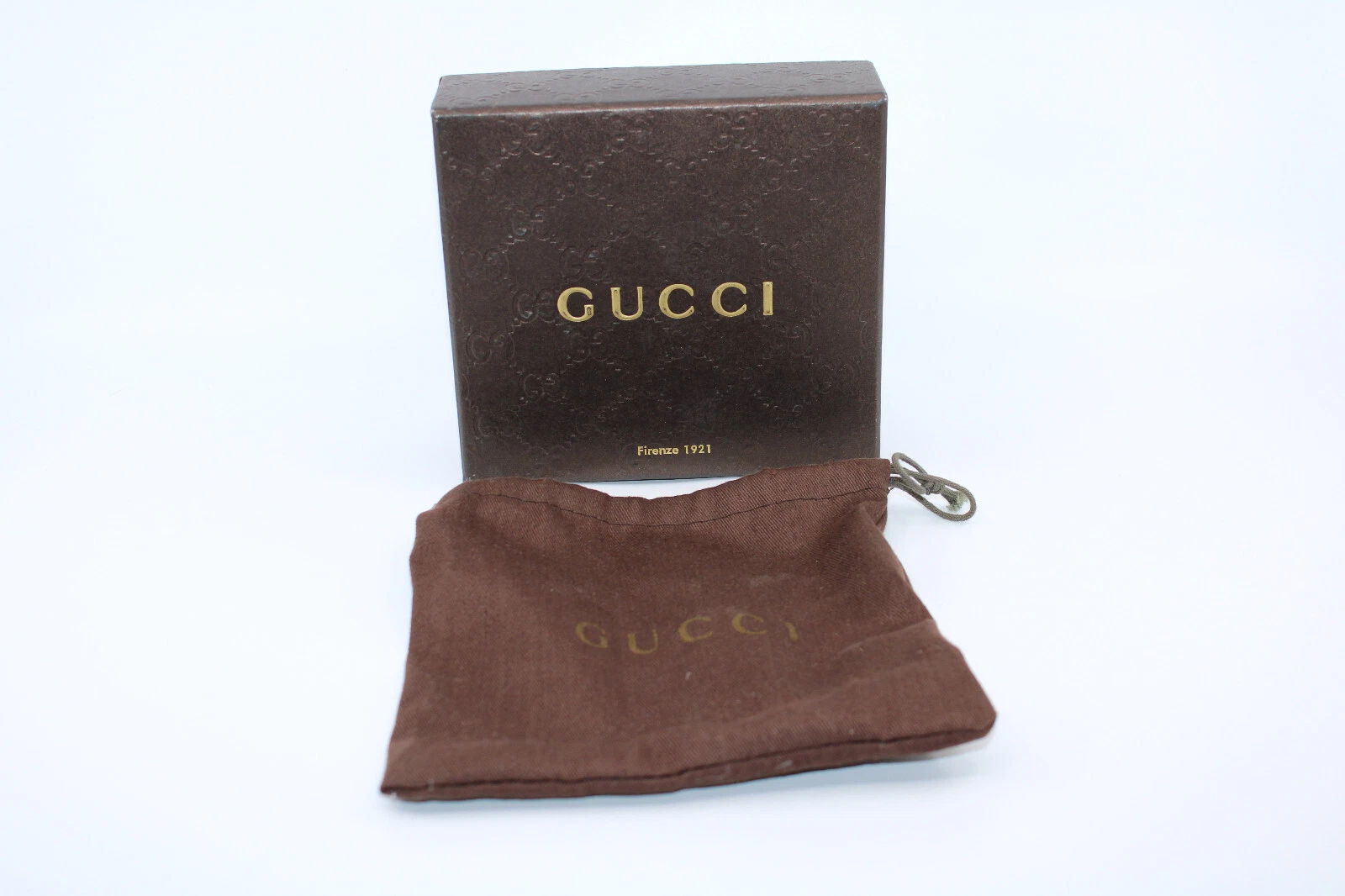 Boîte vide ceinture GUCCI marron 100% authentique avec sac à poussière 6